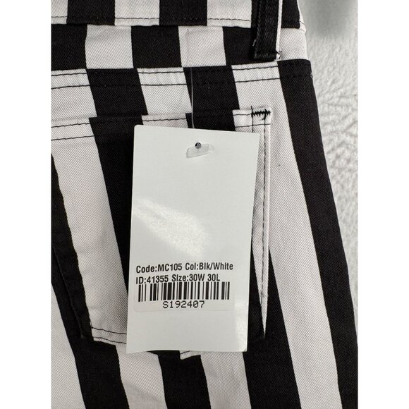 Madcap England Holy Roller Striped striped Jeans flare retro Y2K sz 30 - Picture 3 of 10